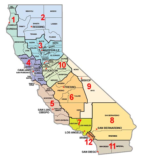 caltrans districts map
