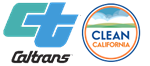 Logos for Caltrans and Clean California